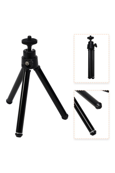 Choice حامل ثلاثي القوائم صغير أسود اللون، محمول ومرن، مناسب لأجهزة العرض وال...