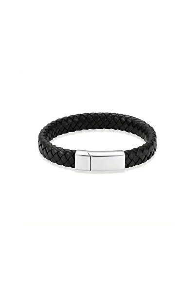 Choice 8.66inch Silver Cremation Jewelry Leather Bracelet Bangle Wristbands f...
