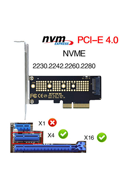 Choice بطاقة محول PCI-E X4 M.2 NVME SSD إلى PCIe 4.0 بسرعة 64 جيجابت في الثان...