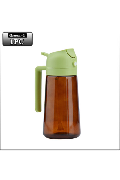 Choice بخاخ زيت أخضر 470 مل زجاجي بلون كهرماني داكن، زجاجة موزع زيت زيتون آمن...