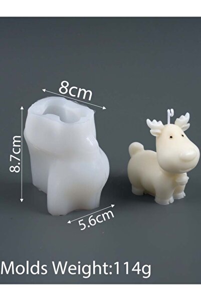 Choice قالب سيليكون ثلاثي الأبعاد على شكل أيل لطيف لصنع الشموع المعطرة لعيد ا...