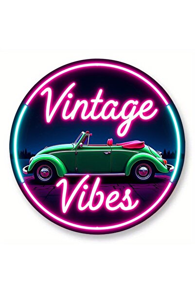 Choice لوحة إعلانية عتيقة لسيارة مفتوحة من النيون بلون البرقوق، مقاس 20×20 سم...