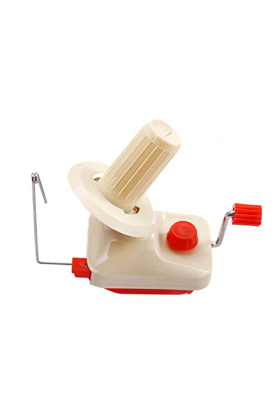 Choice1 آلة لف خيوط يدوية صغيرة محمولة باللون البيج مع لمسات حمراء من Zxiixz،...