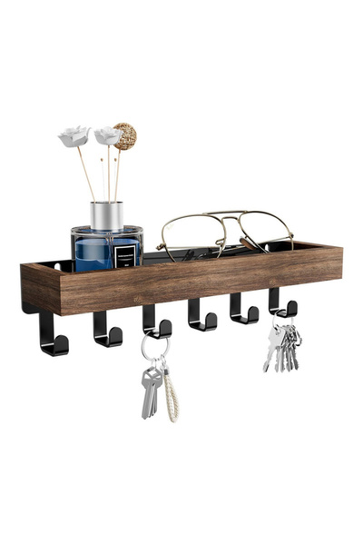 Choice رف تخزين يُثبت على الحائط، رف خشبي عائم، حامل نباتات، منظم أدوات الاست...