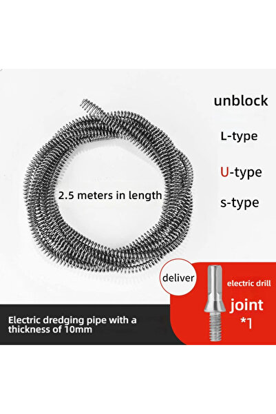 Choice3 2.5-meter pipe Kitchen sewer dredging artifact special tool electric ...