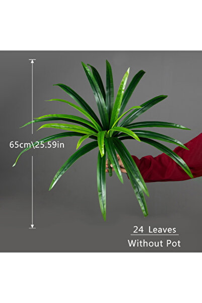 Choice نباتات ماغنوليا صناعية بطول 65 سم و24 ورقة، مناسبة لنباتات عشب لحية ال...