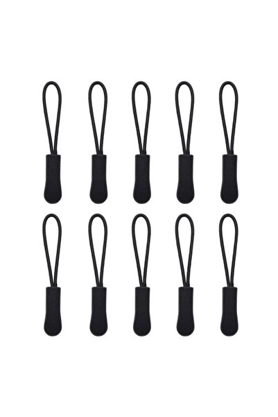 Choice Black 10PCS 10/20PCS Detachable Zipper Pendant Black Coat Pants Bag Ba...