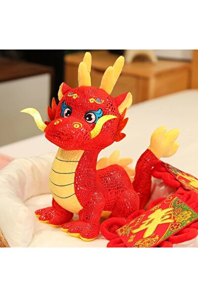 Choice دمية تميمة لطيفة بطول 24 سم، تنين الأبراج الصينية، لعبة قطيفة، حيوان ا...