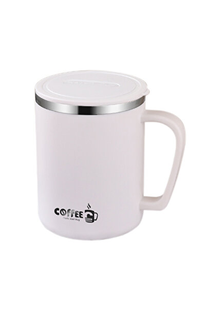 WORTHBUY 401-500ml White 480Ml Double-Layer Insulated Coffee Mug Portable 304...