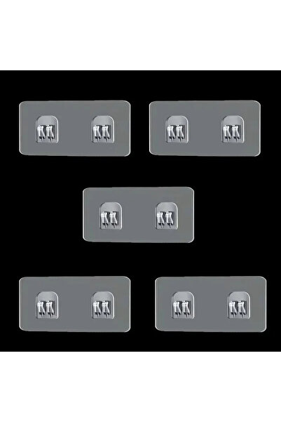 Choice 5PCS-Type B Transparent Home Seamless Adhesive Hooks Acrylic Strong Se...