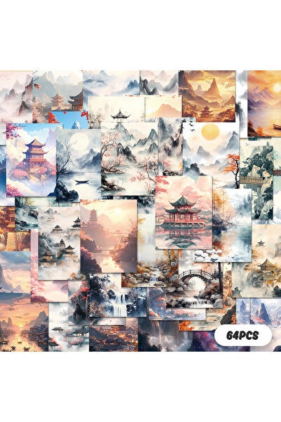 Choice مجموعة ملصقات فنية إبداعية متعددة الألوان (64 قطعة)، ملصقات طوابع، منا...