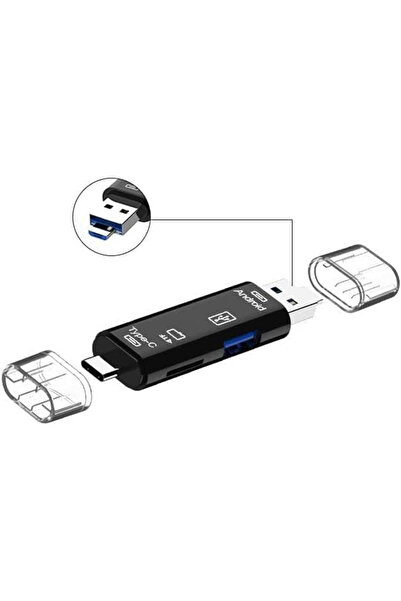 Choice Black 5-in-1 USB 3.0 OTG Card Reader Multi-Function Adapter for SD TF ...