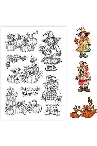 Choice1 AECH-21350 قطعة واحدة من طوابع السيليكون الشفافة للخريف، تتضمن طوابع ...