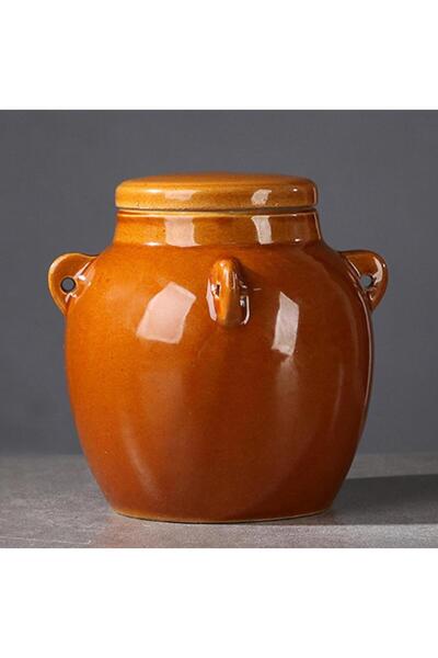 Choice A Ceramic Storage Jar with Lid Gift Accessories Collection Decor Handmade Containers for Pickels Ho.