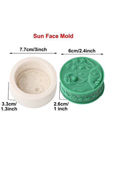 Choice قالب سيليكون لصنع الشموع على شكل شمس وقمر ووجه شمس وقمر، قالب سيليكون ...