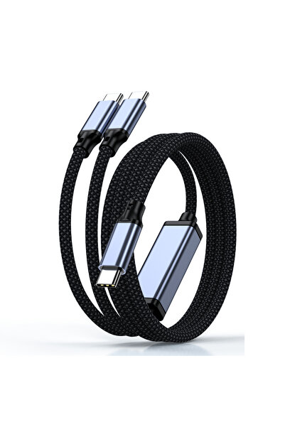 Choice كابل شحن سريع PD بقوة 100 واط من نوع USB-C إلى USB-C، أسود اللون، 2 في...