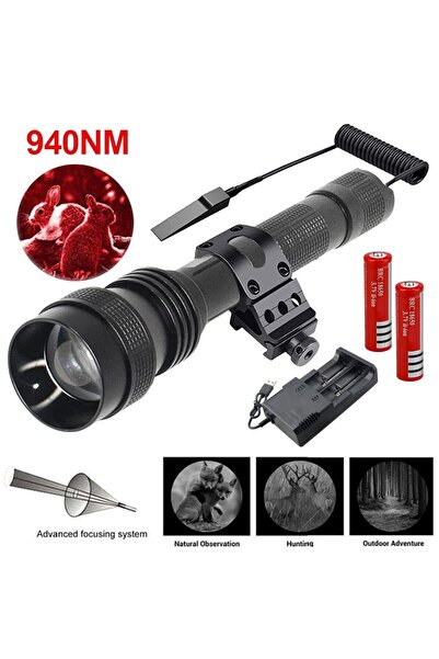 Choice مصباح يدوي يعمل بالأشعة تحت الحمراء بتردد 940 نانومتر، و850 نانومتر/940 نانومتر، مناسب للصيد والرؤية الليلية، ومناسب للاستخدامات التكتيكية.