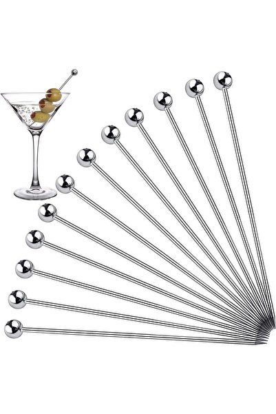 Choice ٤ قطع لكل لون، ١٢ قطعة من أعواد الكوكتيل المصنوعة من الفولاذ المقاوم ل...