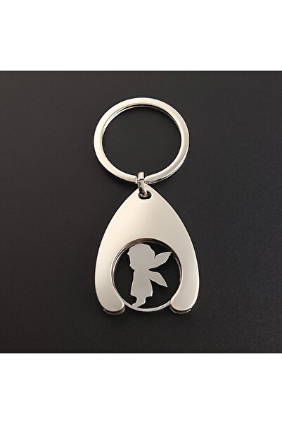 Choice سلسلة مفاتيح على شكل عربة تسوق من سوبر ماركت أنجل، هدية صغيرة، سلسلة م...