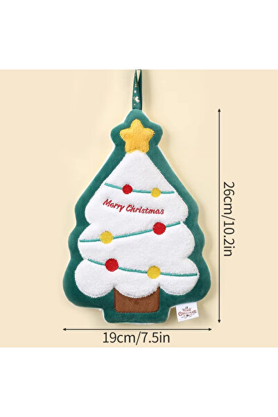 Choice Christmas Tree Cute Christmas Cleaning Towel Coral Velvet Hand Towel S...
