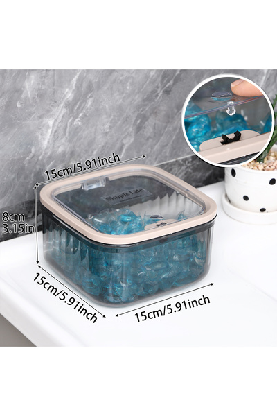 Choice transparentblack-S 1pc acrylic transparent black elastic lid laundry g...