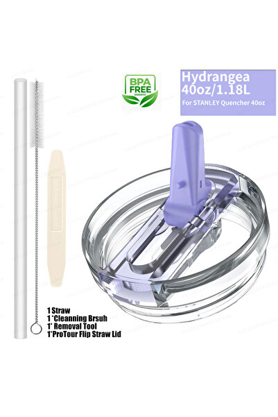 Choice غطاء بديل مانع للتسرب مزود بماصة قابلة للطي من هيدرانجيا سعة 40 أونصة،...