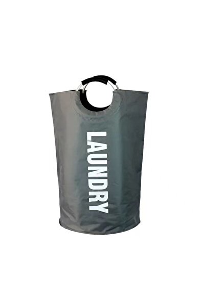 Choice حقيبة غسيل من قماش أكسفورد الرمادي، سلة تخزين ملابس متسخة، دلو ملابس ق...