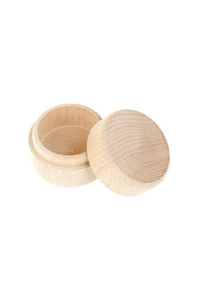 Choice 1PCS one size 3/2/1PCS Round Wooden Wedding Ring Jewelry Trinket Box Wood Storage Container Case Gif