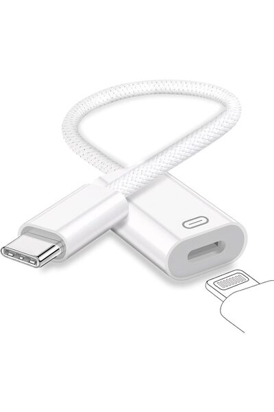 Choice WHITE USB C to Lightning Headphone Adapter, Type C Male to Female Ligh...