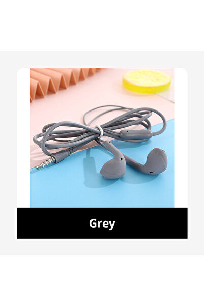 Choice Grey Macaron Universal 3.5mm Stereo Earphones Sports Music Earplugs Wi...
