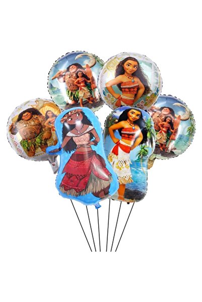 Choice كما في الصور، 6 بالونات فويل بتصميم موانا، بالونات لتزيين حفلات أعياد ...