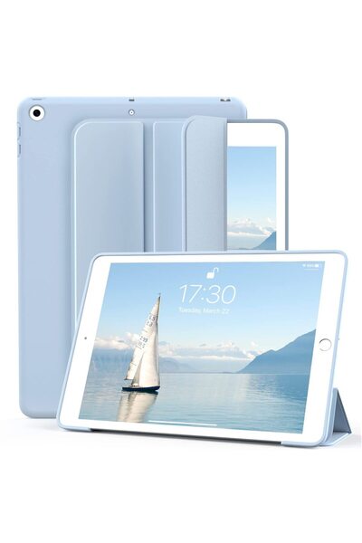 Choice غطاء ذكي قابل للطي مغناطيسيًا باللون الأزرق الفاتح لأجهزة iPad 10.2 من...