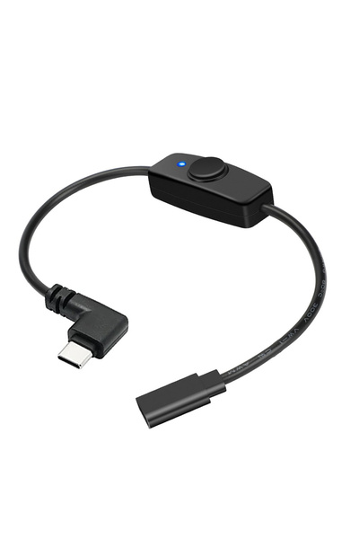 Choice كابل تمديد USB-C بطول 35 سم (90 درجة مئوية - فهرنهايت) - قطعة واحدة مع...