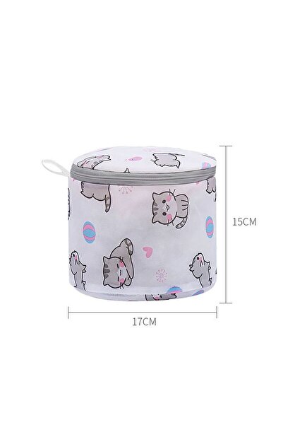 Choice4 حقيبة غسيل قابلة للطي بطبعة قطة لطيفة، مقاس 17 × 15، سعة كبيرة، تحمي ...