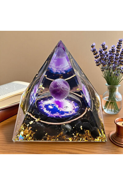 Choice هرم أورغون من حجر الأوبسيديان الطبيعي، قطعة واحدة، 5 سم، يانغ يين تاي ...