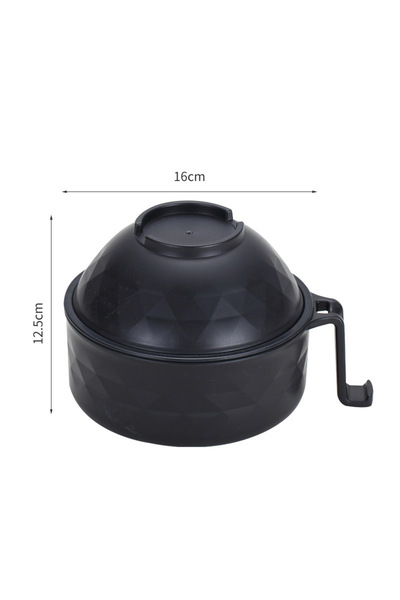 Choice وعاء رامين أسود اللون، طقم واحد، مناسب للميكروويف، وعاء رامين سريع الت...