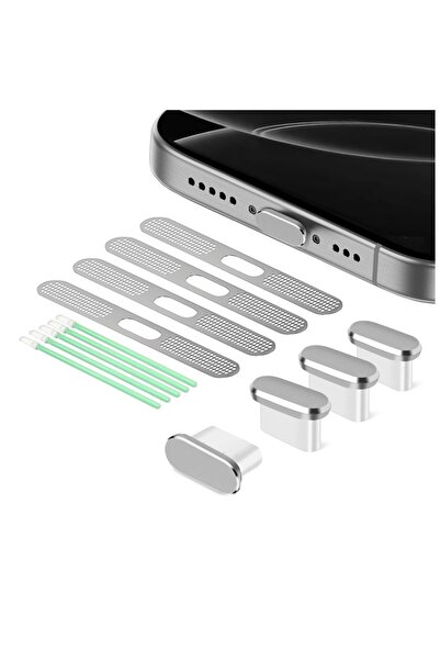 Choice Silver 4pack Dustproof USB C Dust Plug DIY Silicone Material Charging ...