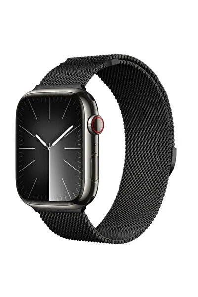 Choice سوار ميلانو أسود للساعات، متوفر بأحجام 42، 44، 45، 46، و49 مم، بالإضاف...