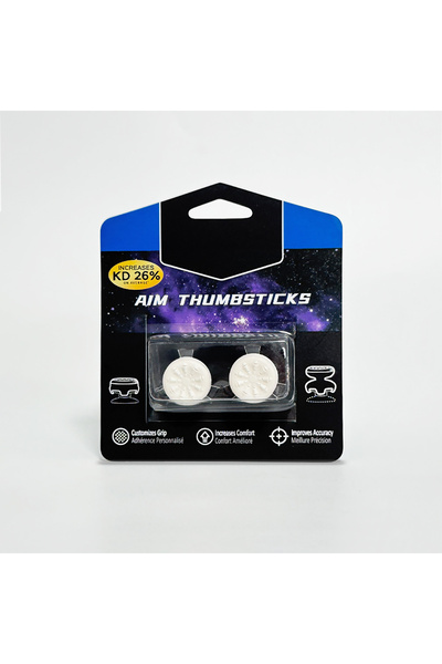 Choice مقبضان أبيضان من السيليكون للإبهام لجهاز P5/P4، عصا تحكم تناظرية عالية...