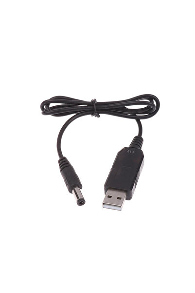 Choice كابل شحن معزز أسود من 5 فولت إلى 21 فولت - كابل محول USB إلى تيار مستم...