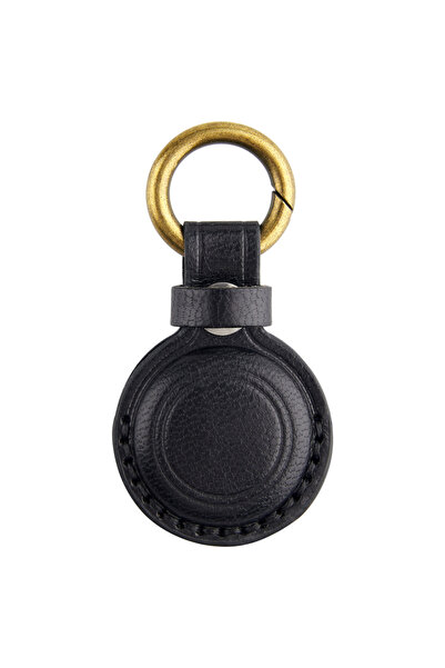 Choice جراب جلد أسود أصلي لحافظة مفاتيح Airtag، غطاء حماية جلدي لحافظة Airtag...