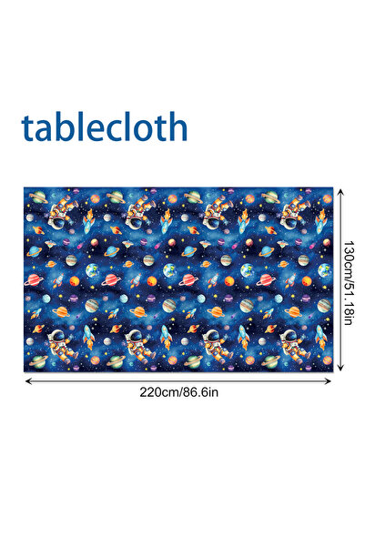 Choice tablecloth-ZB326 130*220cm Outer Space Themed Disposable Tablecloth Fo...