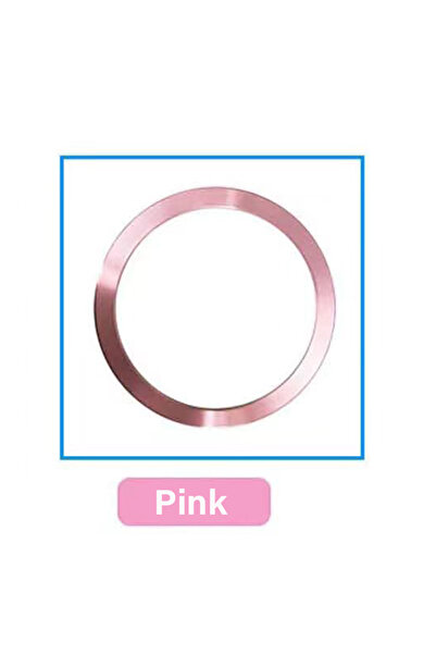 Choice حلقة معدنية مغناطيسية باللون الوردي لشاحن Magsafe اللاسلكي وملصق من ال...