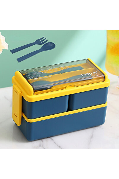 Choice Double layered Double Layer Portable Lunch Box For Kids With Fork and ...