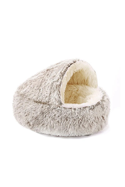 Choice سرير ناعم مخملي للحيوانات الأليفة، بني اللون، مقاس 40×40 سم، مناسب لفص...