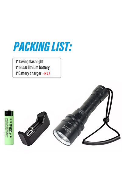 Choice Package C High Power Diving Flashlight IP68 Highest Waterproof Rating ...