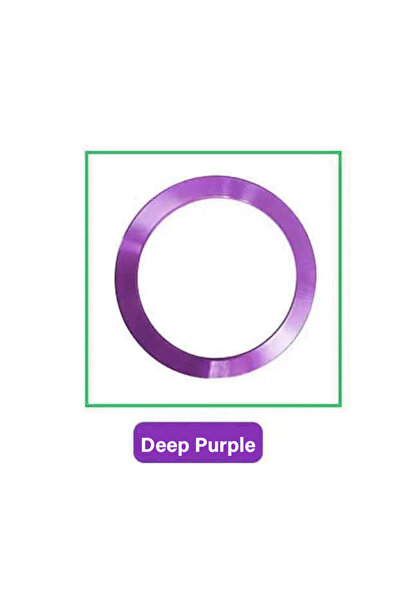 Choice حلقة معدنية مغناطيسية بلون أرجواني داكن لشاحن ماج سيف اللاسلكي، ملصق م...