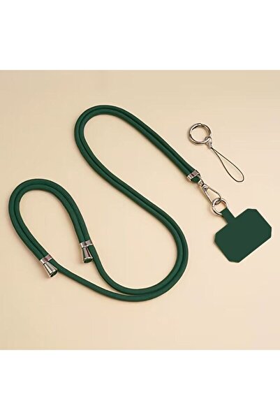 Choice7 حبل تعليق هاتف قابل للتعديل عالميًا، لون أخضر داكن، مصنوع من البوليست...