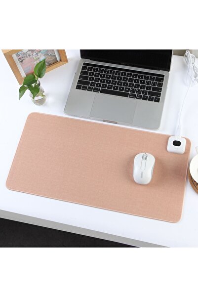 Choice سجادة مكتب/طاولة مدفأة باللون الوردي، مقاس 26×52 سم، وسادة ماوس دافئة ...