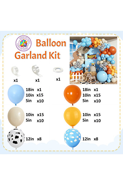 Choice As Picture 121Pcs Western Balloon Arch Kit 121pcs Retro Burnt Orange P...